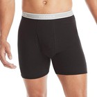 Hanes Men s Cotton Boxer Briefs Multipack Black grey M   xl