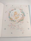 Vintage Baby Memory Book  story Of Our Baby  Blue Satin Record Keeping Unused