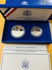 Silver Proof Dollar   Half Set 1986 Us Liberty Commemorative Coin W  Box   Coa