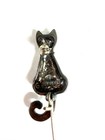 Vintage Judith Jacks Sterling Silver   Marcasite Brooch Pin Cat
