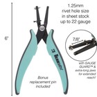 Metal Hole Punch Pliers  With Gauge Guard And Extra Pin  1 25mm Rivet Hole Si   