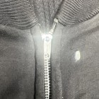 Rare True Vintage 50s 60s Black Waffle Knit Zip Sweatshirt National Zip 19x24   