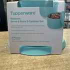   tupperware  Set Of Three Bowls With Lids  Teal Green  New Free Shipping   A59
