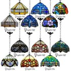 Antique Tiffany Pendant Lamps 10-inch Handcrafted Art Style Stained Glass Shade