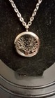 Tree Of Life Pendant Locket  Silver Tone Necklace 20  Length  Defuser  locket 