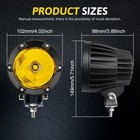 Pair 4 Inch 120w Amber Led Pod Lights Spot Driving Lights Off Road Fog Lights