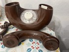 Vintage At t Western Electric Sculptura Donut Rotary Phone Brow Telco