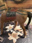 Wooden Hand Painted Decorative Horse-12   h X 8 5   l-primitive Vibes-charming-    
