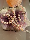 Rosary Beads  White And Pink Swarovski Pearl Beads  First Holy Communion  H made