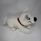 Bolt Disney Store Plush Stuffed Toy Dog Lying Down Collar White 14  Collectible