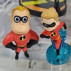 Disney Pixar The Incredibles Family Character Figures Lot Of 7 Cake Toppers Toys