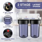 2 Stage Whole House Water Filter System Big Blue Sediment Cto Carbon Block