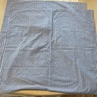Wake In Cloud Blue White Striped Lightweight Chambray Euro Pillowcase Shams Set