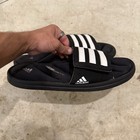 Adidas Fitfoam Zeitfrei Slides Mens Size 11 Sandals Black White U41591