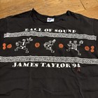 Vintage James Taylor 1994 Ball Of Sound Band Tshirt Black Large Single Stitch