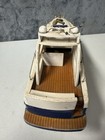 Vintage Mid-century Wooden Cabin Cruiser Model Yacht With Display Base