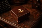Nautical Brass Pocket Calendar Compass Decor Engraved Wooden Box For Christmas