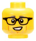       new Lego Male Guy Boy Man Minifig Minifigure Head People Face Glasses 2