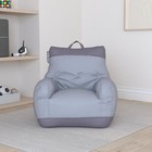 Big Joe Dorm Bean Bag Chair With Drink Holder And Pocket  Two Tone Gray Smart   