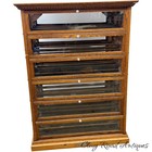 Antique Country Store Oak Ribbon Cabinet Rare Grand Rapids Fixtures Clean Large