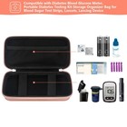 Supmay Diabetic Supplies Hard Case  6 6 X 3 8 X 1 9 Inches  Rose Gold black