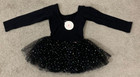 Kids Girls Rhinestone Mesh Dress Ballet Tutu Leotard Costume Black Sz 120  Us Xs