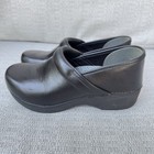 Dansko Professional Xp 2 0 Black Leather Clogs Shoes Size 38 Slip Resistant