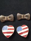 Lindsay Phillips Interchangeable Shoe 2 Snaps The Golden Bow  Usa Hearts  2 Sets