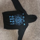 Slipknot Knotfest Tour 2021 Black Pullover Hoodie Graphic Sweatshirt Size M