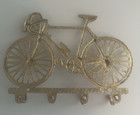 Vintage Brass 4-hook Bicycle Key Rack - Bike Key Holder Wall Hanging