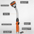 15 In  Orange Metal Garden Hose Spray Gun-heavy-duty Nozzle  10-sprays  Thumb Co