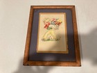 Lot Of 3 Vintage Framed Art Prints Floral   Child Illustration Wall D  cor