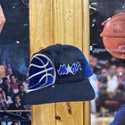 Vintage Orlando Magic Hat Cap Snap Back Black Blue Nba Basketball Mens 90s