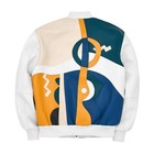 Men s Bomber Picasso Plush Jacket Handmade Real Cowhide Leather Fashion Jacket