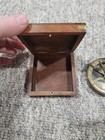 Brass  Compass  With Wooden Box Nautical