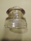 Hemingray- D-510 Smaller Clear Glass Insulator  Used W tiny Chips Lower Price  