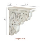 Shabby Chic Wood Corbels Pair  Vintage White Wood Shelf Brackets