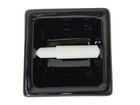 Recessed Black Ceramic Tile Tp Holder Toilet Paper Niche Mid Century Modern
