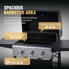 Master Cook 3 Burner Bbq Propane Gas Grill  472 Sq  In  Cooking Area  30 000 Btu