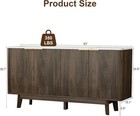 63   Buffet Cabinet Sideboard With Storage Large Credenza With 4 Doors