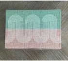 Decorative Cardboard Storage Box Green   Pink Abstract Design 8 5   x4   x5 5   
