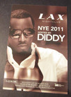 2011 Nye P  Diddy Party Lax Nightclub Promo Flyer Card 6x4  Las Vegas Puff Daddy