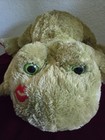 Dan Dee Collector   s Choice Floppy Laying Green Frog Red Kiss Lips Plush 20   