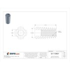 Hex Drive Threaded Insert   1 4 -20 Int Thrd Sz   25 32 In L   29 64 In Dia  