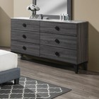 Modern Nightstand Chest Of 6 Drawers Dresser Storage Cabinet Bedroom Furniture