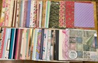Huge Lot   200  Sheets   12x12 Scrapbook Paper   Cardstock- Over 6 Lbs 