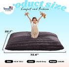 3 In 1 Bean Bag Chair Giant Bean Bag Chairs For Adults With Ripple Cover Convert
