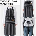 2 Pack Kitchen Cooking Aprons Adjustable Bib Chef Aprons With 2 Pockets For