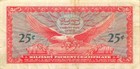 Usa   Mpc  25  Cents  1964  Series  641  Plate   84  Circulated Banknote