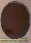 Large 1960 s Fisher Pierced Oval Sterling Silver Rim Ebonite  Bar Tray 12  X 16 